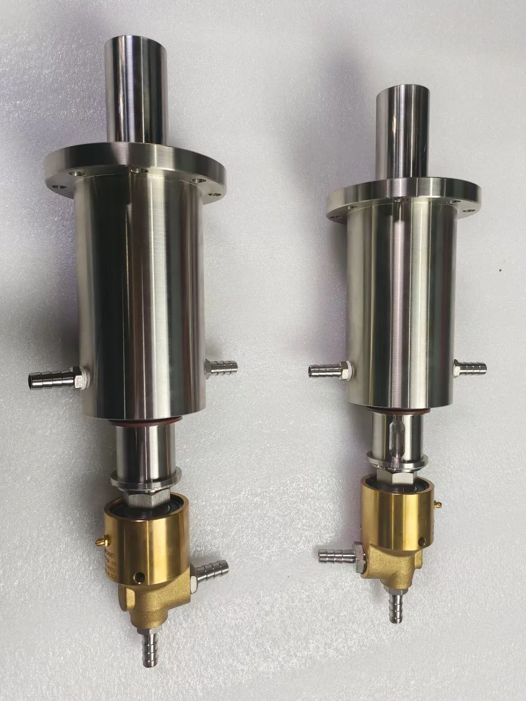 Custom stainless steel rotary assemblies with brass fittings